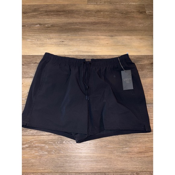 NWT Men's VRST XXL 5" Everday Comfort Shorts Darkest Abyssa Seersucker - Picture 1 of 6